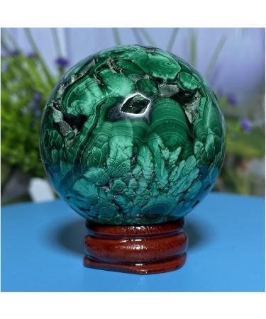 Natural Sphere Natural Geode Crystal Ball Green Malachite Hand Polished Gift Stone Home Decoration 1pc 270-280g - Buy Online on SooperMarket.com