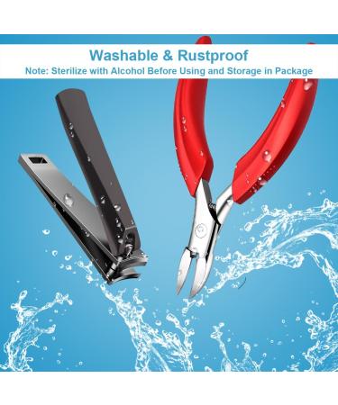 Orelex Nail Scissors & Cutters for Ingrown & Curly Nails - Ergonomic Stainless Steel Fingernail Clipper with Nail File - Professional Quality - Buy Online on SooperMarket.com