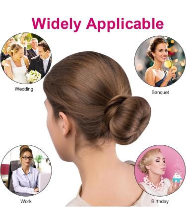 URAQT Hair Donut Bun Maker Set - 4 Pcs Ring Style Shaper with Hair Pins - Blonde Chignon Doughnut Bun - Hair Accessories for Girls, Women - Beige-2 Sizes - Buy Online on SooperMarket.com