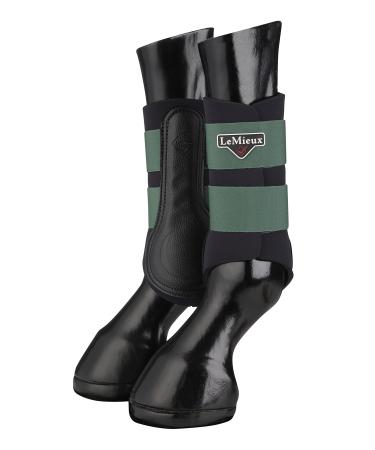 LeMieux Brushing Horse Boots - Protective Gear and Training Equipment - Equine Boots Wraps & Accessories Large Hunter Green Grafter