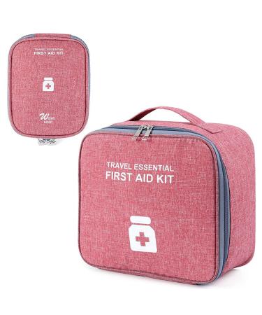 Zimohe 2PCs medication bag empty medicine storage bag large capacity of waterproof storage boxes for house auto office camping hunt travel rosa