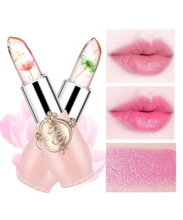 Petansy 6 Pack Crystal Jelly Flower Lipstick Set - Long Lasting Moisturizing Lip Gloss Kit with Magic Color Change - Nutritious Temperature Lip Balm Set - Buy Online on SooperMarket.com