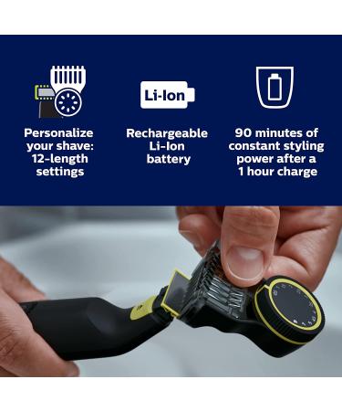 Philips Norelco OneBlade Pro QP653070 - Hybrid Trimmer & Shaver, Black - 2 Piece Set - Buy Online on SooperMarket.com