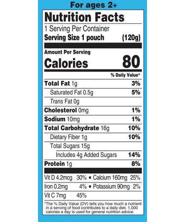 Earth's Best Organic Sesame Street Toddler Fruit Yogurt Smoothie 4.2oz Pouch (Pack of 12) - Apple Blueberry Flavor - Buy Online on SooperMarket.com