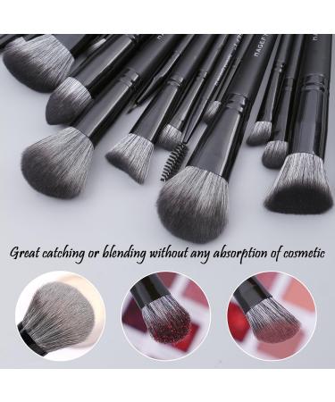 Buy Magefy Professional 22PC Makeup Brush Kit - Foundation & Eyeshadow Brushes with PU Leather Bag | International Shipping Available - Buy Online on SooperMarket.com