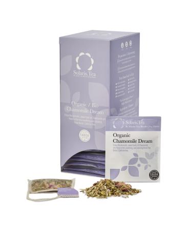 Solaris Tea - Organic Chamomile Dream | 100% Organic Whole Leaf Tea | Certified Vegan | 40x Biodegradable Stitched Teabags (1 x 60 g)
