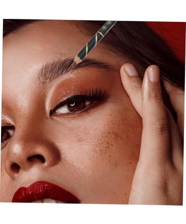 MUSISALY 4pcs Two-in-one Eyebrow Pencil Eyebrow Pencils with Pencil Sharpener Eyebrow Cosmetics Wooden Brown - Buy Online on SooperMarket.com