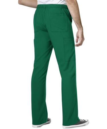 WonderWink W123 Men's V-Neck Top & Cargo Pants Scrub Set + Badge Reel - Black, 2X-Large Top / X-Large Pants - Buy Online on SooperMarket.com