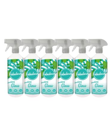 Fabulosa Anti-Bacterial Streak-Free Glass Cleaner Trigger Spray with Lasting Fragrance 500ml 6 Pack Mint Swirl Mint 1 Count (Pack of 1)