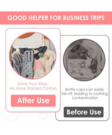 Travel Silicone Bottle Covers - 8 Pack Reusable Protective Spout Covers for Shampoo & Shower Gel - Safe Travel Accessories - Buy Online on SooperMarket.com