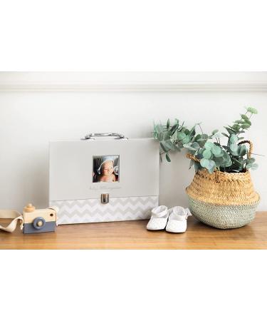 Pearhead Baby Document Organizer Briefcase - Gray Chevron | Perfect Gift for New Parents | Baby Shower Registry Essential - 1 Count - Buy Online on SooperMarket.com