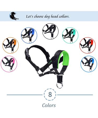 Padded Dog Head Collar for Anti-Pulling Control | Adjustable Head Harness in L Lake Blue - Buy Online on SooperMarket.com