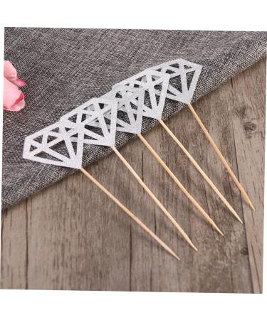 Vaguelly 150 Pcs Gold Diamond Topper Fruitcakes Wedding D cor Cake Diamonds Wedding Diamond Glitter Diamond Home Ornament Fruit Cake Glitter Wedding Cupcake Picks Commemorate Toothpick - Buy Online on SooperMarket.com