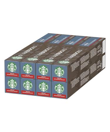 STARBUCKS Decaf Espresso Roast by Nespresso Dark Roast Coffee Capsules 8 x 10 (80 Capsules)
