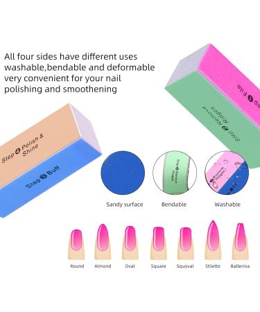 SKYPIA 6 Pack 4 Way Nail Buffer Block - Professional Nail Files for Smooth Buff & Shine - International Shipping - Buy Online on SooperMarket.com