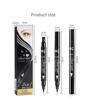 Go Ho Black Liquid Eyeliner Stamp for Cat Eyes - Waterproof, Long-lasting, Smudge-proof Wingliner - 1 PC - Buy Online on SooperMarket.com