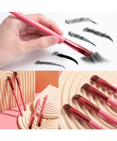 2 PCS Multi Function Eyebrow Brush Set - Professional Square Angled Brush for 4D Hair Stroke - Magic Hairline Eye Brow Brushes for Women and Girls - Buy Online on SooperMarket.com