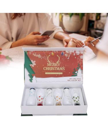 Glitter Soak Off Gel Nail Art Tool 6 Colors Nail Art UV Gel Manicure Polish Gift Set Non-Toxic Safe for Nails Eye-Catching Colors Lightweight & Portable Holographic Laser - Buy Online on SooperMarket.com