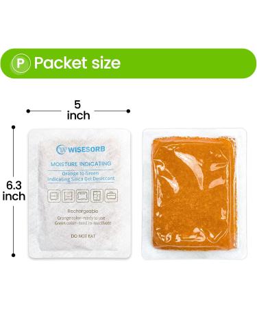 Wisesorb 5 Pack Rechargeable Silica Gel Desiccant Bags - 100g Moisture Absorbers for Gun Safe & Storage - International Shipping Available - Buy Online on SooperMarket.com