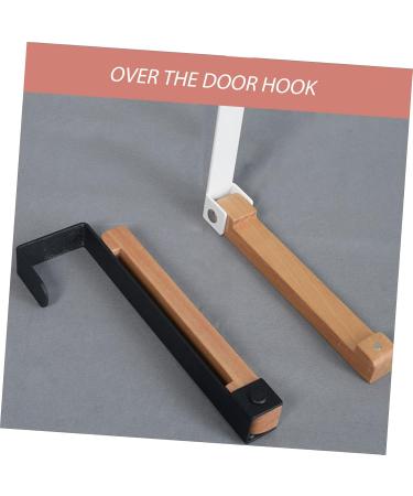 CIYODO Door Hook Closet Hooks for Wall Vinyl Siding Hooks Cement Over Door Towel Rack Solid Wood Towel Hook 17.5X16CM Black - Buy Online on SooperMarket.com