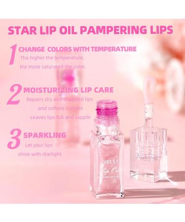 Color Changing Lip Oil & Pink Shimmer Lipstick | Hydrating Tinted Gloss for Dry Lips | Plumping Glitter Lip Balm - Buy Online on SooperMarket.com