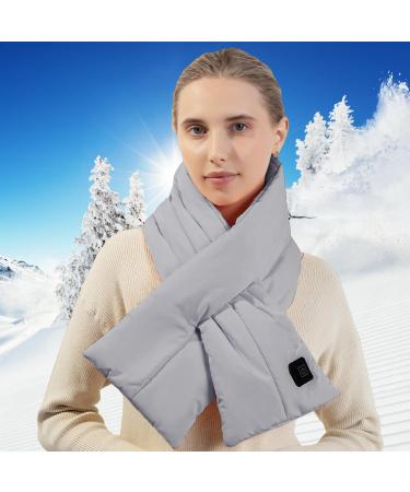 Zceplem Electric Neck Heating Pillow - 3 Temperature Settings Warm Collar for Men & Women Gray Heating Scarf for Outdoors - Buy Online on SooperMarket.com