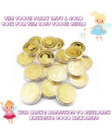 Buy HJFH Gold Tooth Fairy Coins | 20pcs Tooth Fairy Gifts for Boys & Girls - Perfect Keepsake - Buy Online on SooperMarket.com