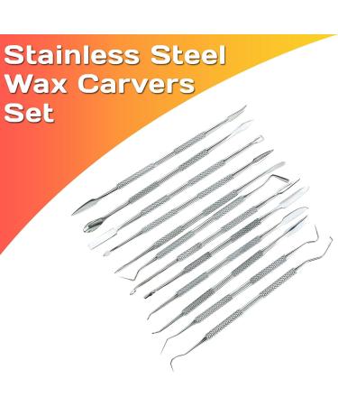 Stainless Steel Wax Carvers Set - Set of 12 Tools for Modeling, Sculpting, and Shaping Clay and Pottery - Buy Online on SooperMarket.com