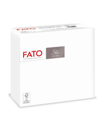 Fato disposable paper napkind softness and gentleness pack with 40 napkins size 38x38 folded in 4 2-layer color white 100% pure cellulose paper FSC certified