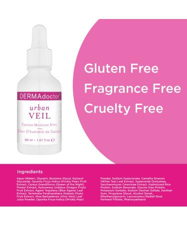 DERMAdoctor Urban Veil Cactus Moisture Elixir - Hydrating Serum for Radiant Skin | 1.01 oz - International Shipping Available - Buy Online on SooperMarket.com