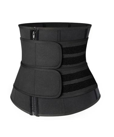 Aoleytech women waist trainer corset belly path belt sweat waist former trimmer belt with double adjustable abdominal sport workout decreasing belly belt ...