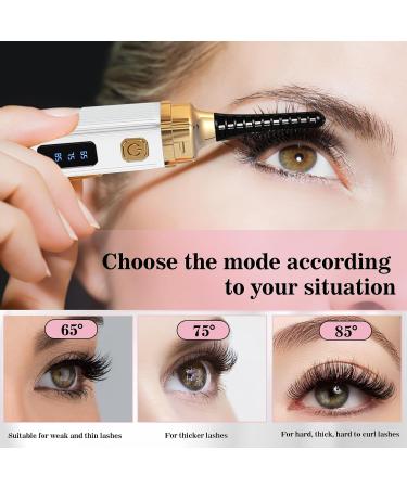 Heated Eyelash Curler Electric Eyelash Curler with 3 Temperature Modes Heated Eyelash Curler USB 15s Fast Heating Eyelash Curler Long-Lasting Curl for All Eyelashes White - Buy Online on SooperMarket.com