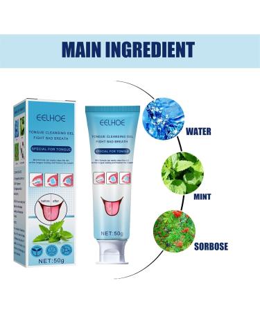 Facynde Tung Gel and Brush | Tongue Cleaner Gel Set for Fresh Breath | Mint Tongue Scraper & Oral Hygiene Solution - Buy Online on SooperMarket.com