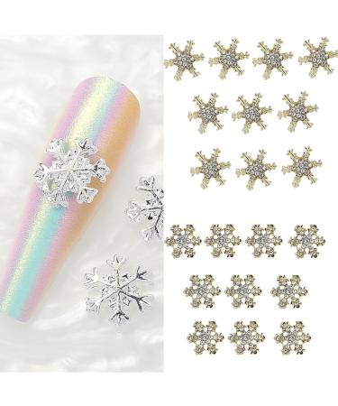 Stand Out With 10pcs 3D Art Alloy Snowflake Embellishments Fashionable Decorations X1231 - Buy Online on SooperMarket.com