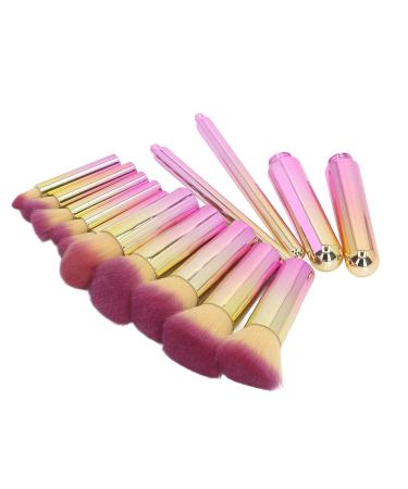 Zetiling 10PCS Makeup Brush Set - Portable Eyebrow Eyeshadow Powder & Concealer Brushes for Flawless Makeup Application - Buy Online on SooperMarket.com