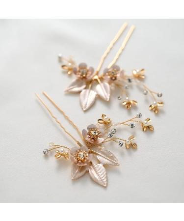 SWEETV Handmade Wedding Hair Pins for Brides - 2Pcs Bridal Hair Accessories Set - Buy Online on SooperMarket.com