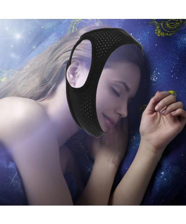Adjustable Anti-Snoring Chin Strap for Men and Women - Stop Snoring and Improve Sleep Quality - Breathable and Adjustable Design - Black - Buy Online on SooperMarket.com