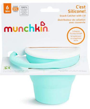 Munchkin C'est Silicone Baby Weaning Pot | Collapsible Snack Catcher & Food Storage Container - Mint - Buy Online on SooperMarket.com