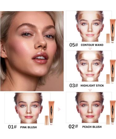 Liquid Highlighter Beauty Wand Cream Bronzer Highlighter Stick Contour Wand Soft Smooth Glossy Lightweight Long Lasting Waterproof Liquid Highlighter Stick Makeup Kit For Natural Nude Finish (03#Pearl White) - Buy Online on SooperMarket.com