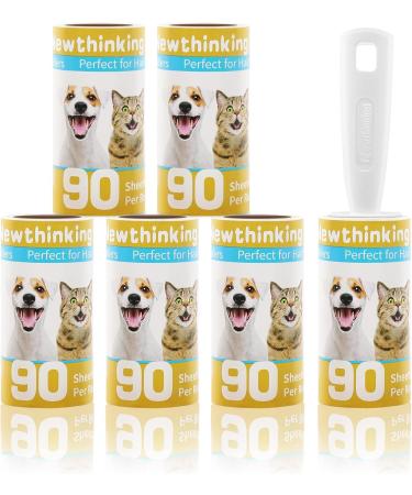 Newthinking Lint Roller for Clothes 6 Pack Lint Roller for Pet Hair Remover Extra Sticky Lint Roller with 540 Sheets for Clothes Pet Hair and Furniture