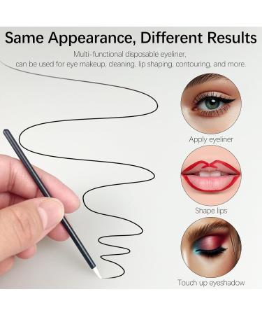 100PCS Black Disposable Eyeliner Brushes - Ideal for Eyeliners Lip Liners Eye Makeup & Detail Painting | International Shipping Available - Buy Online on SooperMarket.com
