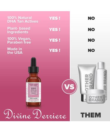 Divine Derriere Self Tanner Tanning Drops - Customizable Gradual Glow Sunless Tan for Natural Look - Buy Online on SooperMarket.com