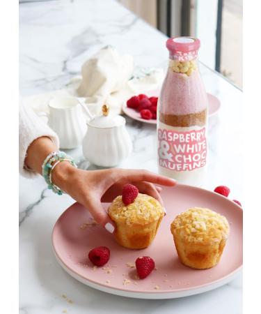 Raspberry & White Chocolate Muffins Baking Bottle | Ready to mix cake gift | Kids Baking Kits - 750ml Treat Kitchen - Buy Online on SooperMarket.com