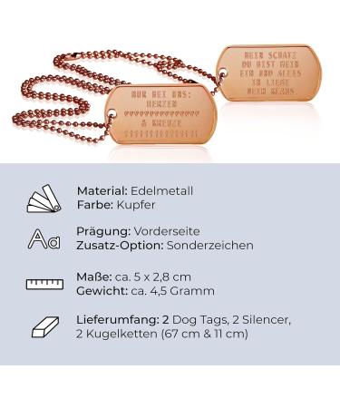 Personalized Dog ID Tags | Embossed Chains & Silencers Set | Custom Designs Available | Military Quality Rambo Equipment - Buy Online on SooperMarket.com