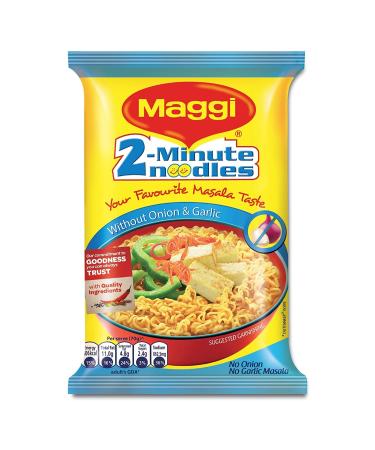 Maggi 2 Minute Masala Noodles No Onion No Garlic 70g (Pack of 10)
