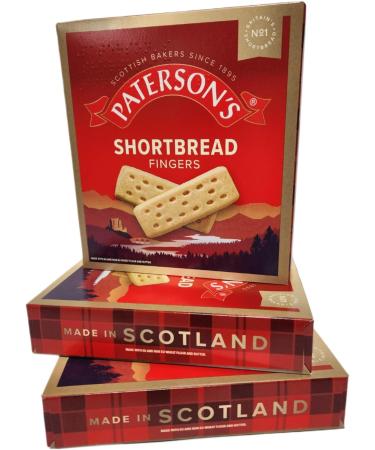 Paterson's Shortbread Fingers 300g Pack Of 3 Delicious Festive Scottish Cookies Sweet Butter Biscuit Delights - Buy Online on SooperMarket.com