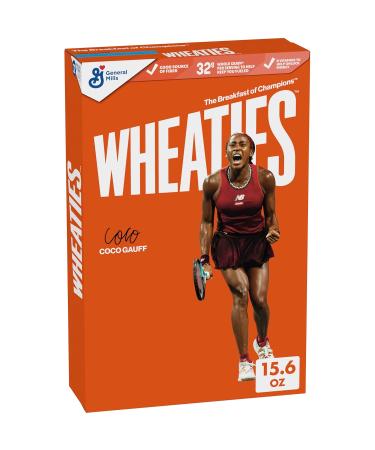 Wheaties 100% Whole Wheat Flakes Breakfast Cereal, Breakfast of Champions, 15.6 oz