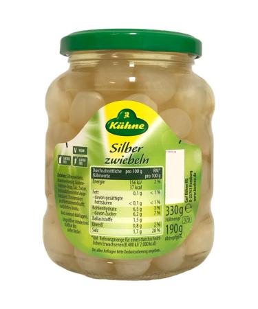 K hne Pearl Onions in Spicy Infusion 6-Pack (6x330g Glass) | Perfect for Gourmet Dishes | International Shipping Available - Buy Online on SooperMarket.com