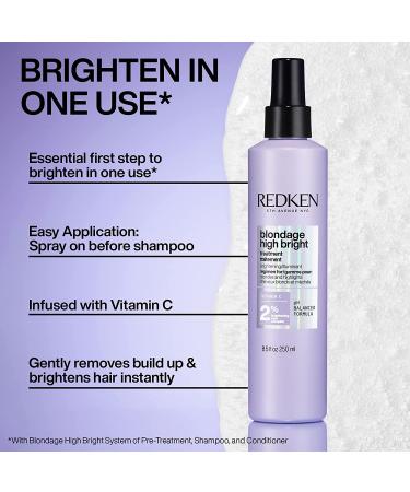 Redken Blondage High Bright Pre Treatment - Brightens Blonde Hair Instantly - Vitamin C Enhanced 8.5oz - Buy Online on SooperMarket.com