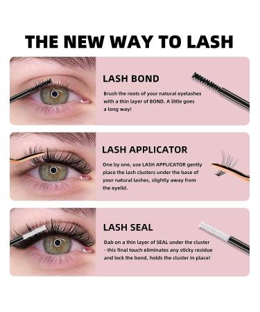 Lash Bond and Seal Cluster Lash Glue Mascara Wand | Infused with Biotin & Vitamin E | Super Strong Hold for 72 Hours | All Day Wear | DIY Eyelash Extension Bond | 1 Count - Buy Online on SooperMarket.com